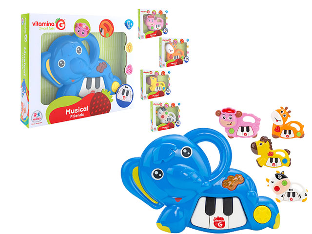 Vitamina G animali musicali batteria con luci suoni assortiti