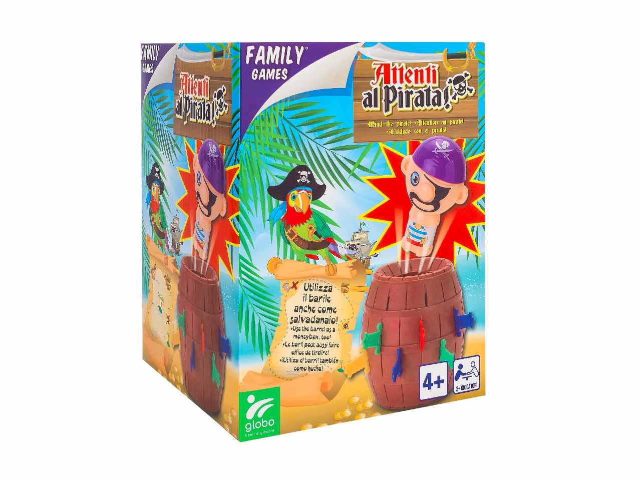 Family games gioco del pirata nella botte con 16 spade