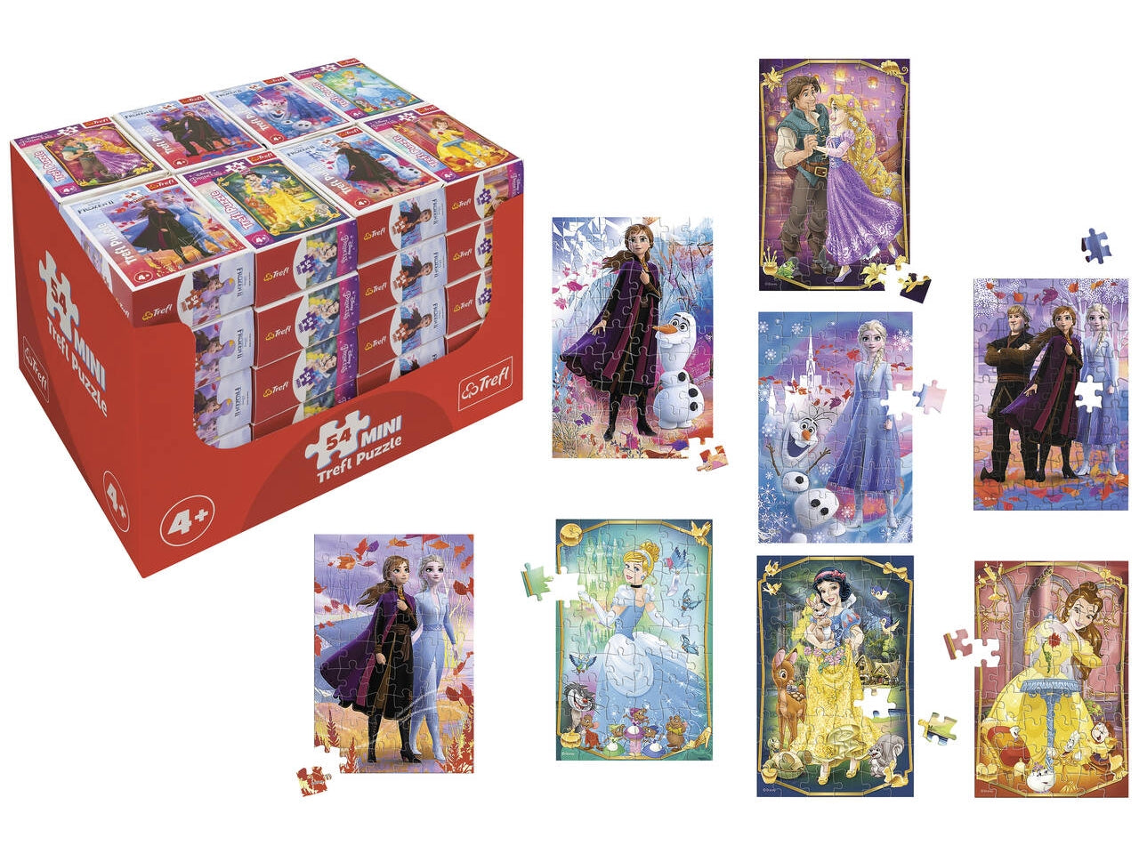 Trefl puzzle 54 mini 40pezzi principessa Frozen assortiti