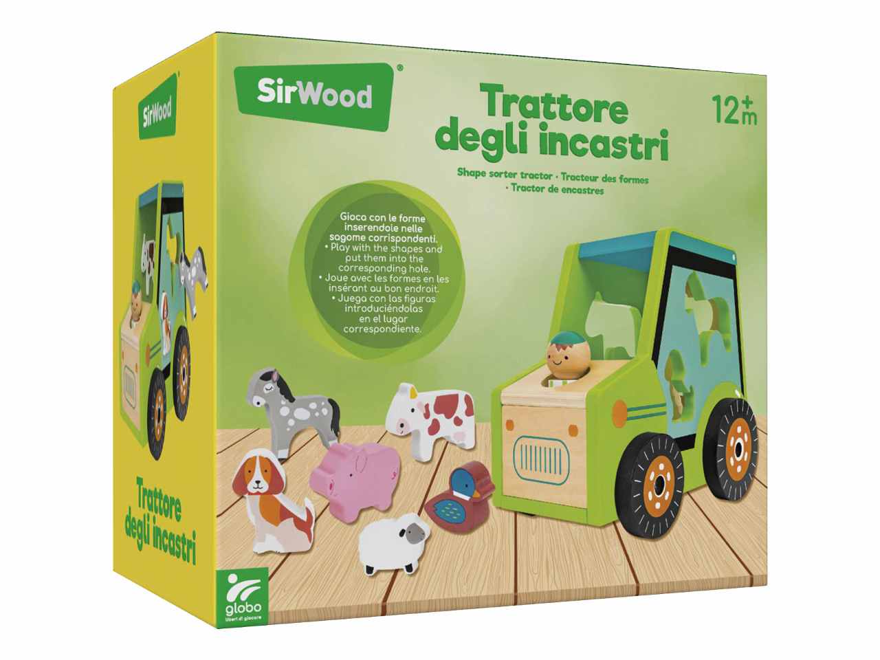 Sirwood trattore con formine ad incastro