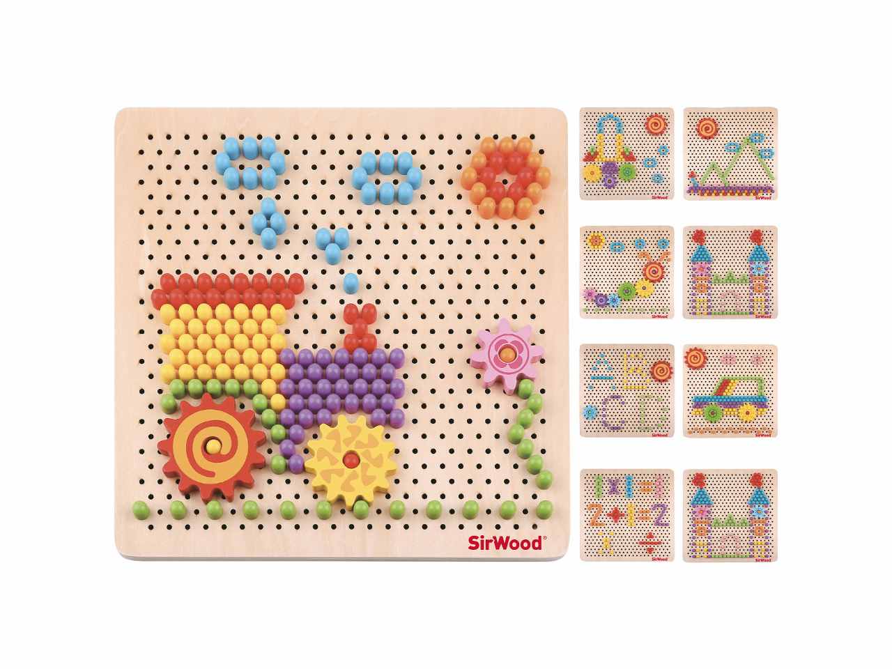 Giochi chiodini c/base in legno 280 pezzi 41605