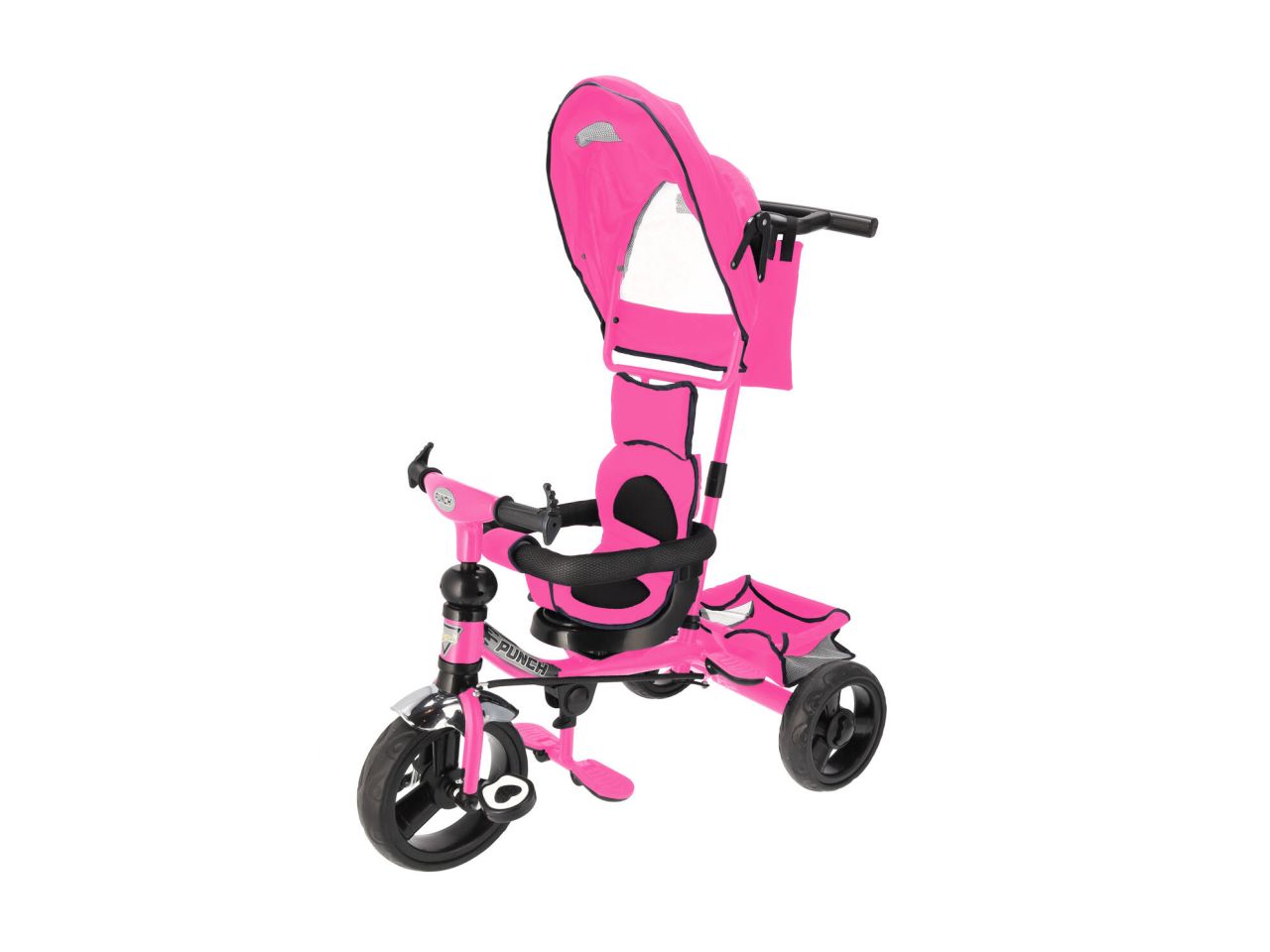 Triciclo in metallo vitamino evo con pedali parasol colore rosa