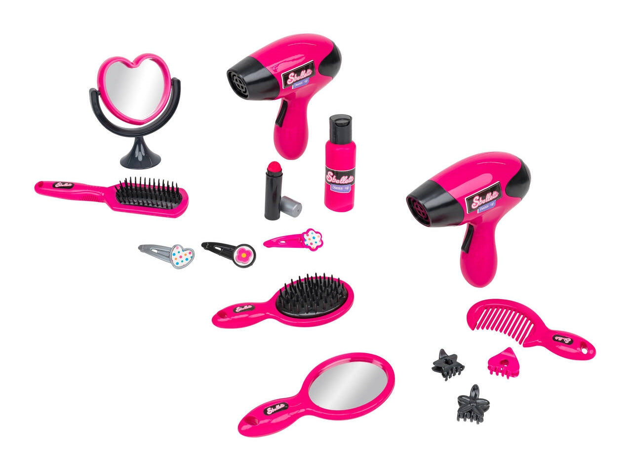 Sbelletti set gioco parrucchiera con phon batteria assortiti
