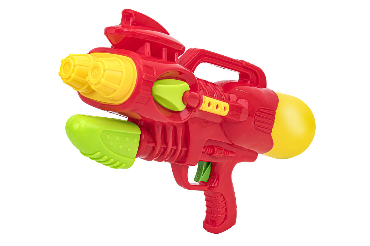 Fucile acqua pompa doppio spruzzo 37cm - disponibile in 3 colori