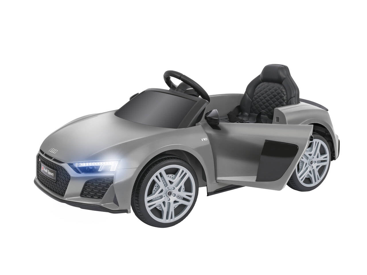 Auto elettrica audi r8 spider grigio 12v 4,5ah