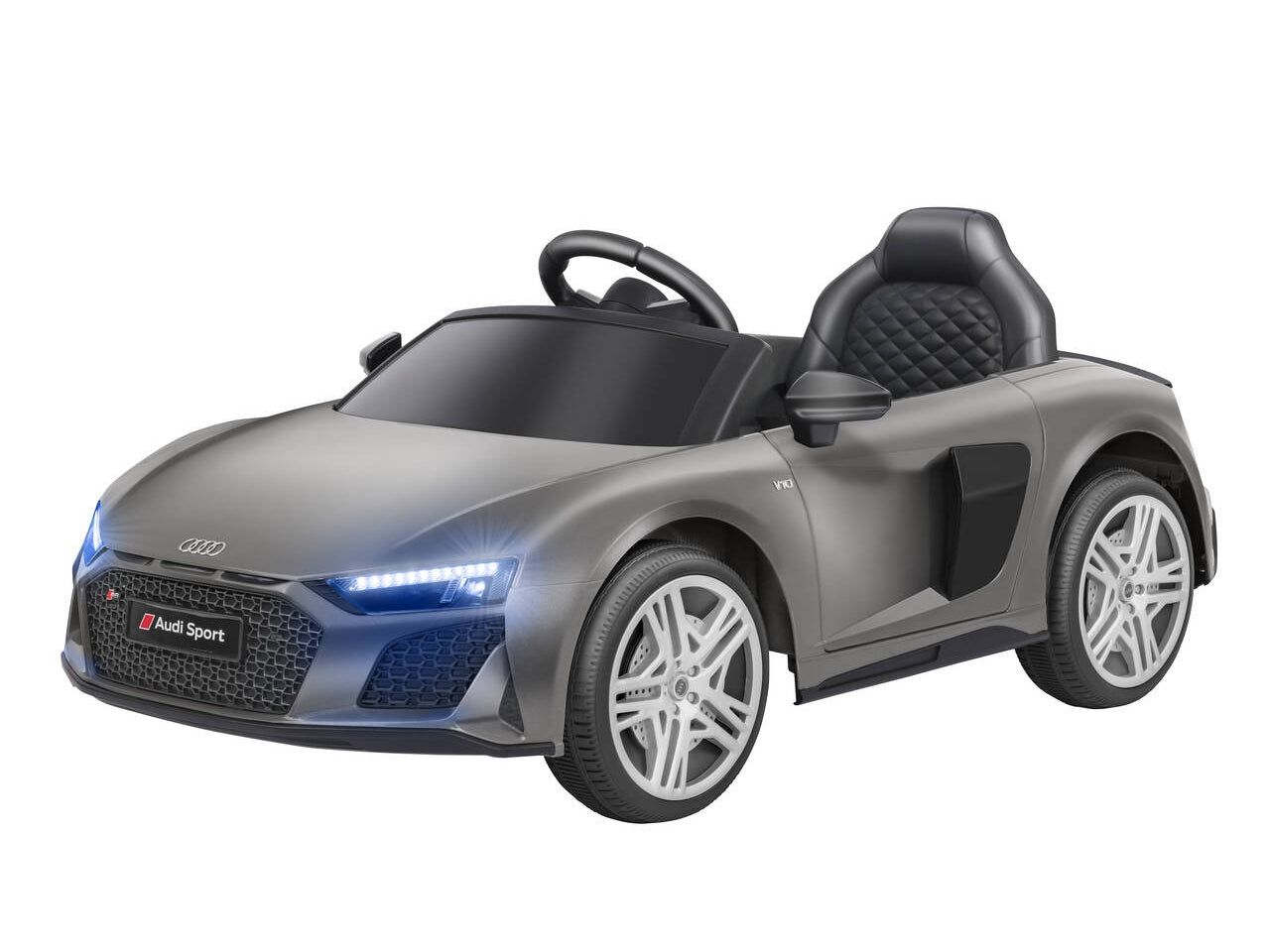 Auto elettrica audi r8 spider grigio 12v 4,5ah