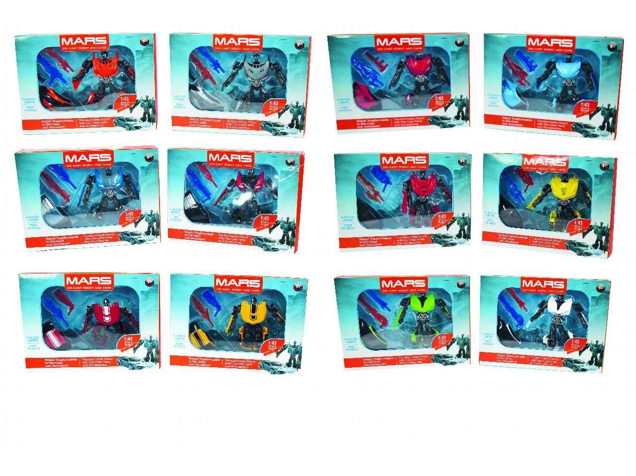 Mars supercar robot trasformabile in vari assortimenti