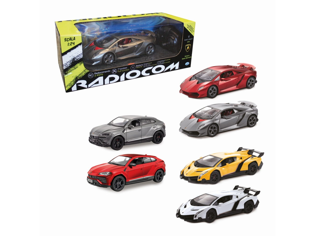 Radiocom - lamborghini assortite scala 1:24 radiocomandate