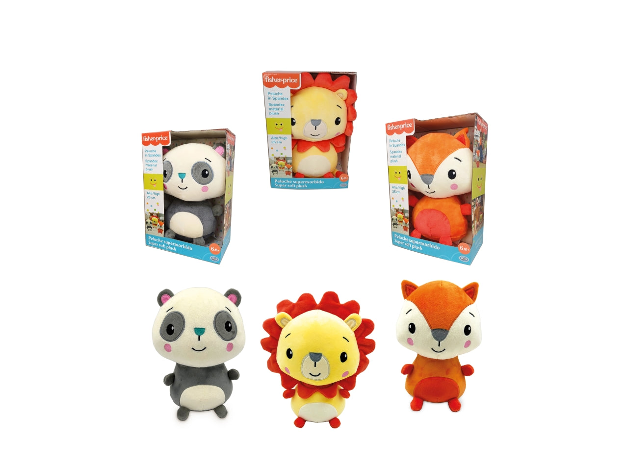 Fisher price - personaggi peluche spandex 25cm