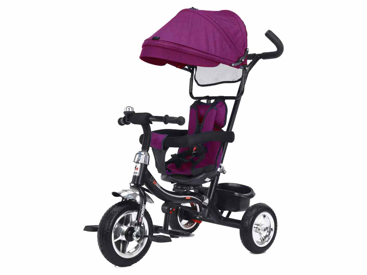 Triciclo ferro timonabile c/parasole 1016