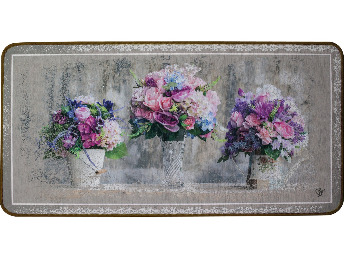 Tappeto cucina multicolor in poliestere stampato in digitale 50x130 cm, Capri - Olivo Tappeti