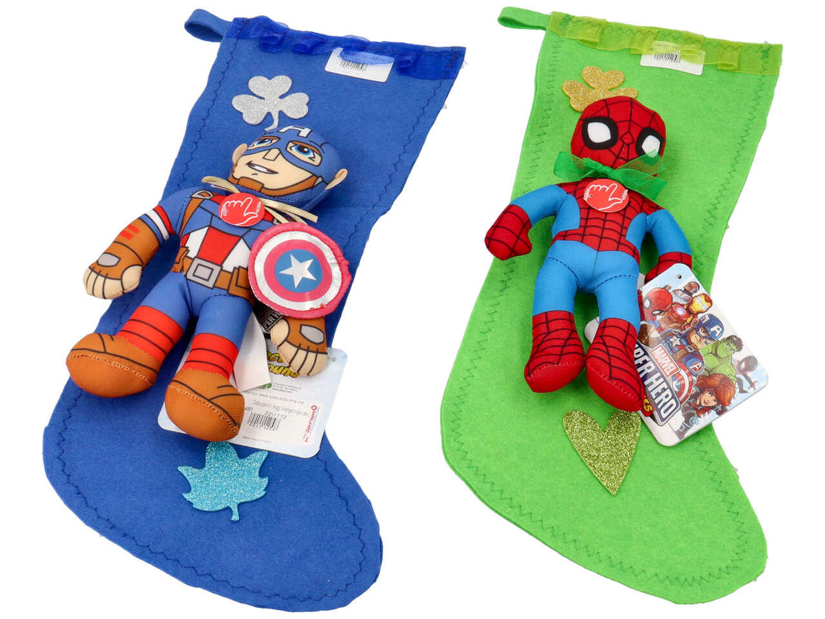 Calza 35cm in pannolencio con personaggio avengers sonoro