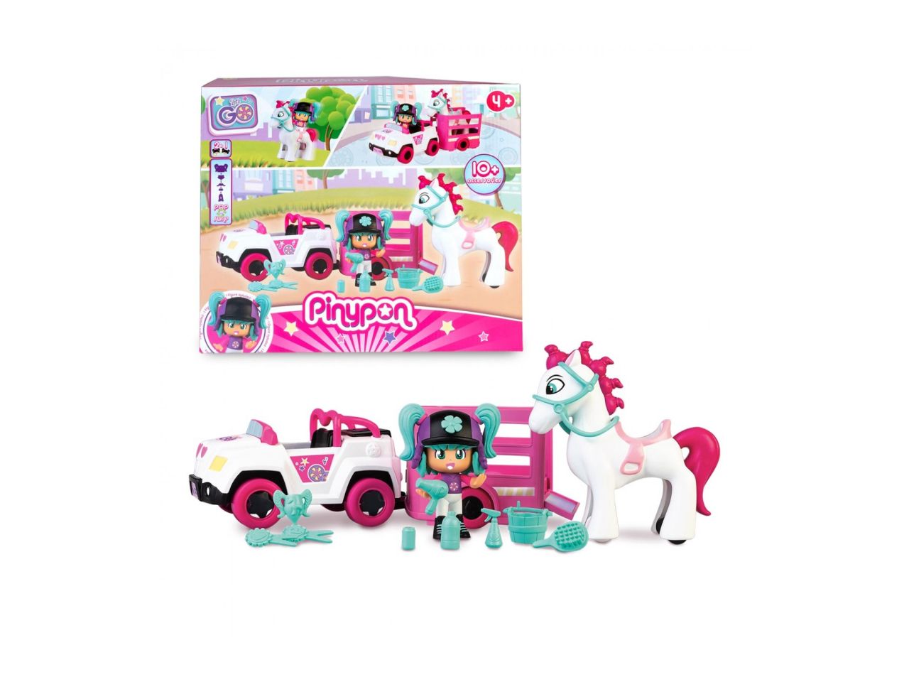 Pinypon let's go car & house trailer $