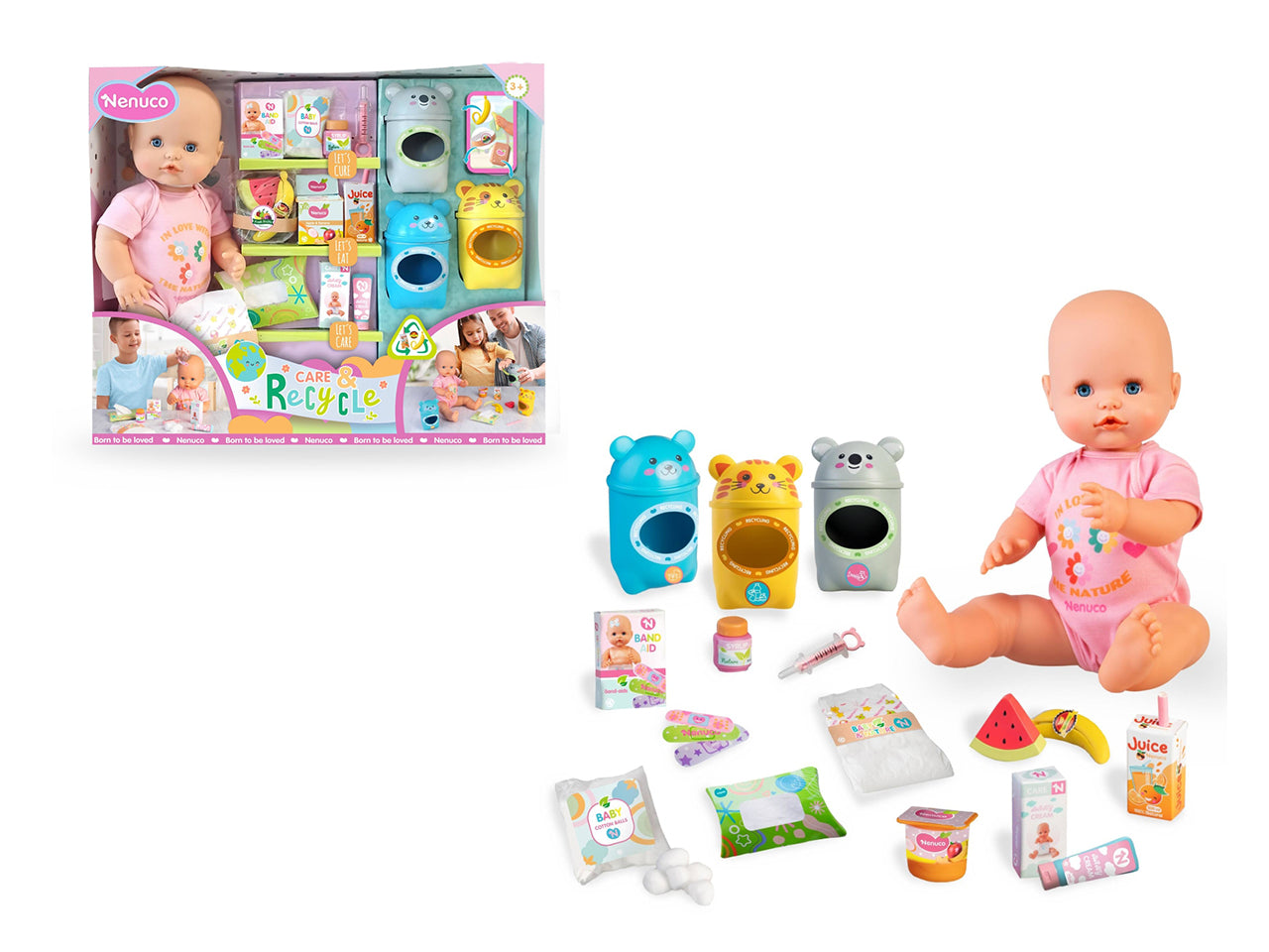 Nenuco Cura e Ricicla - Bambola con Accessori, Multicolor, EtÃ  3+, Famosa