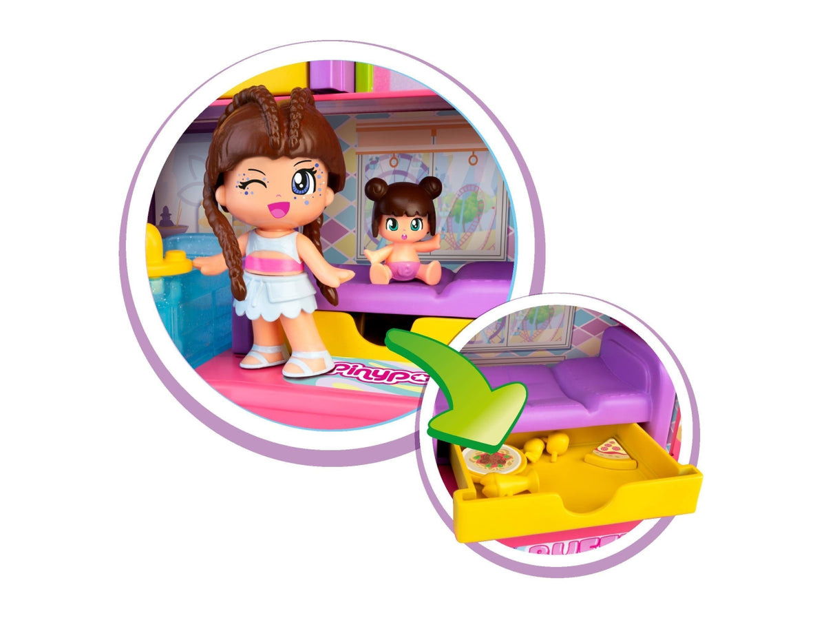 Pinypon 5 Star Hotel - Set con Accessori e 2 Personaggi, Multicolor, EtÃ  4+, Famosa $