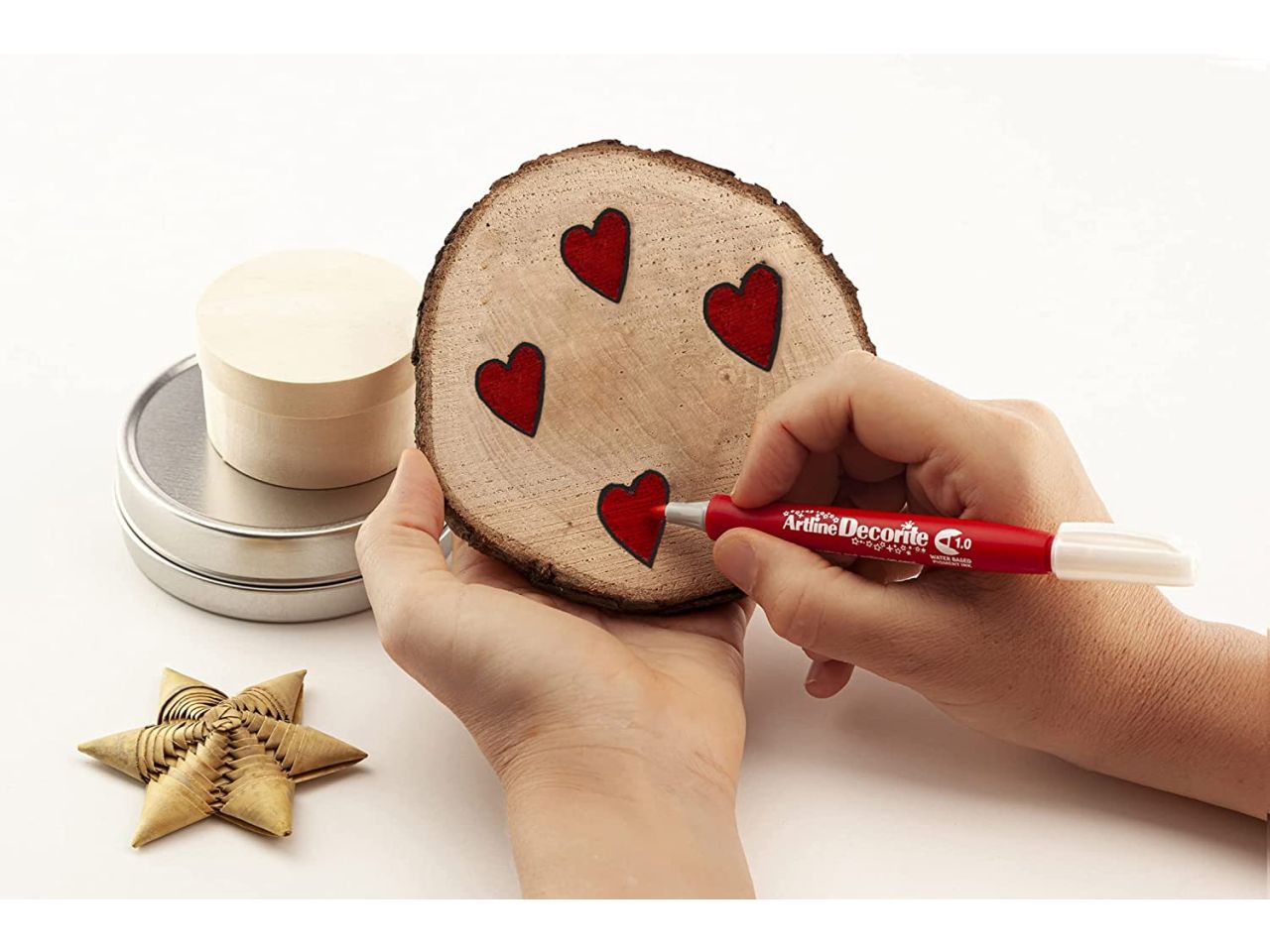 Marcatore decorite con punta tonda basic color - la confezione contiene 4 marcatori