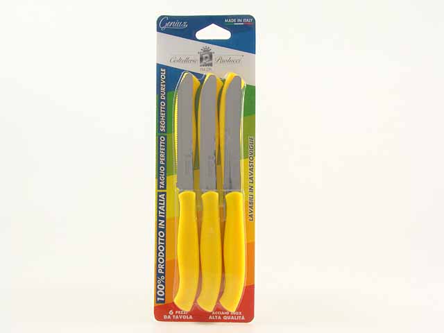 Coltelli 6 pezzi giallo 4803g.11