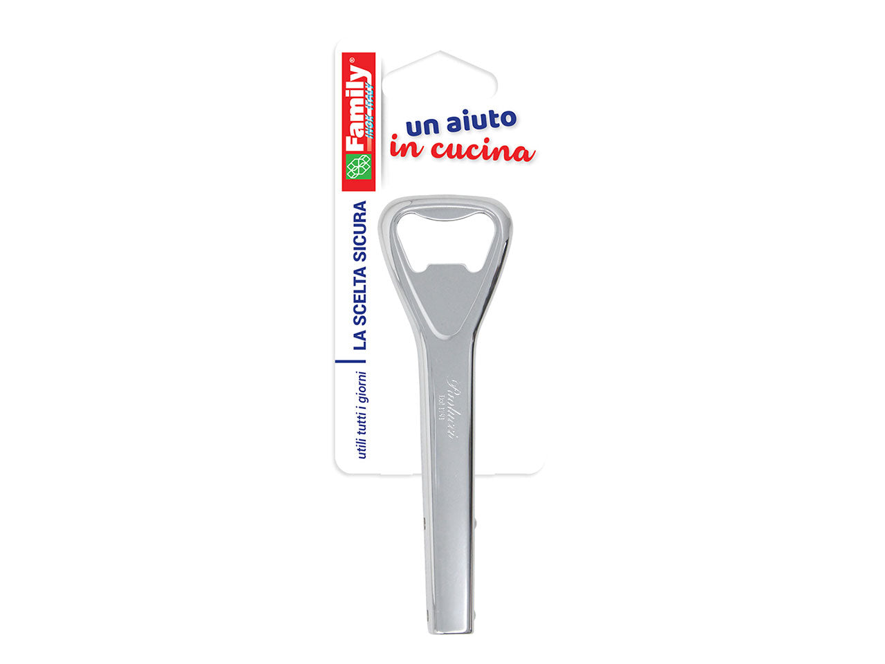 Apribottiglie multiuso in acciaio $