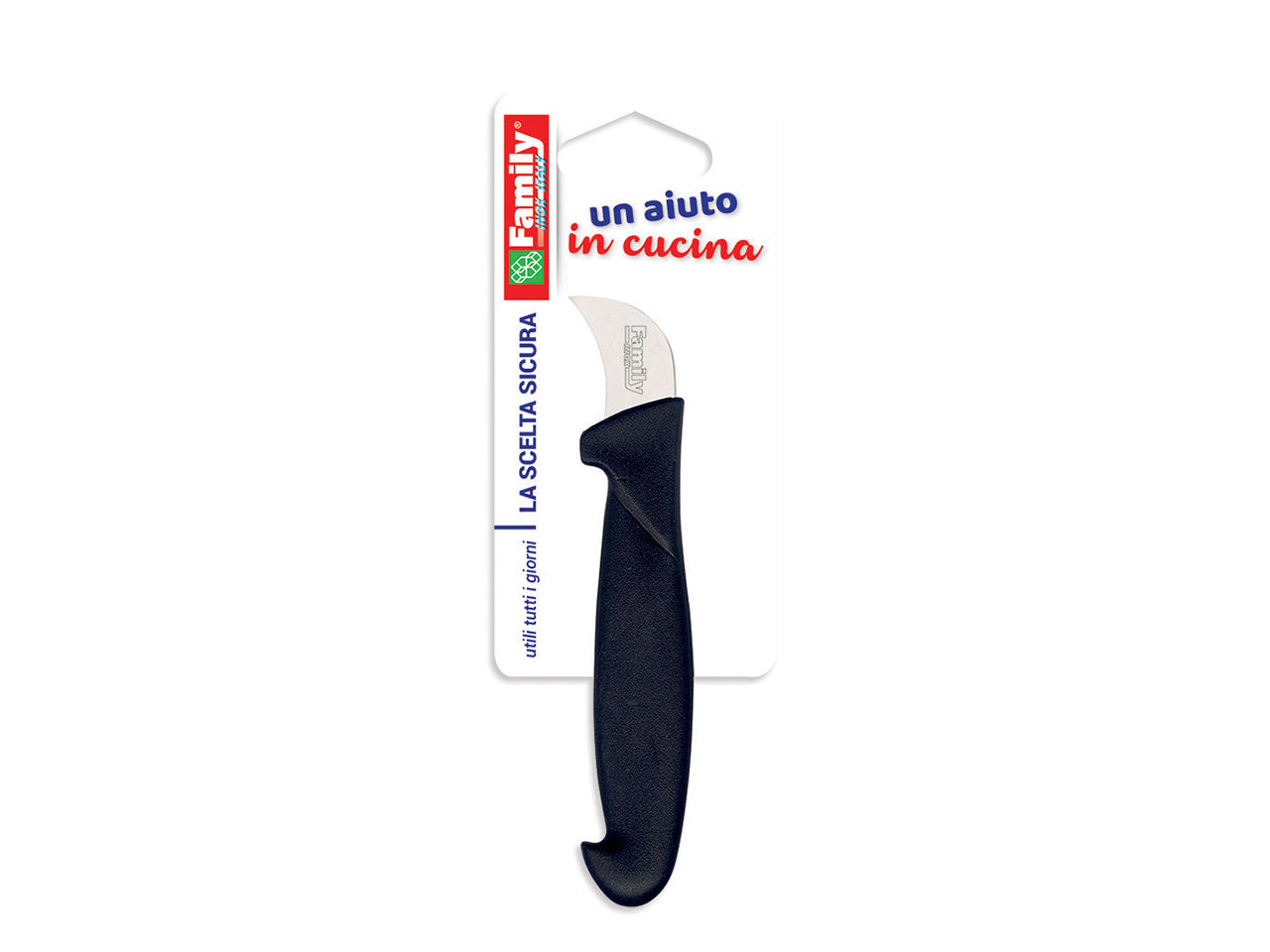 Coltello per castagne, lama inox, manico in polipropilene