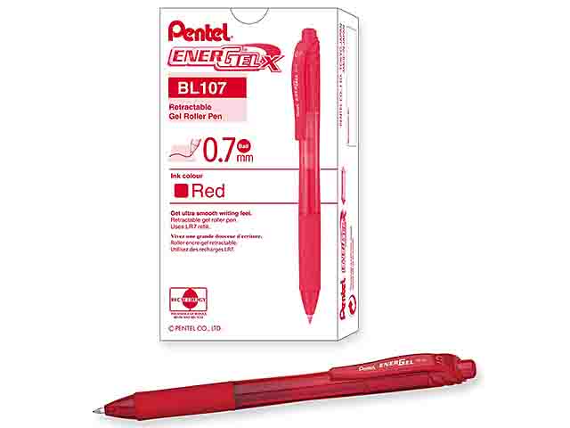Penna gel energel red
