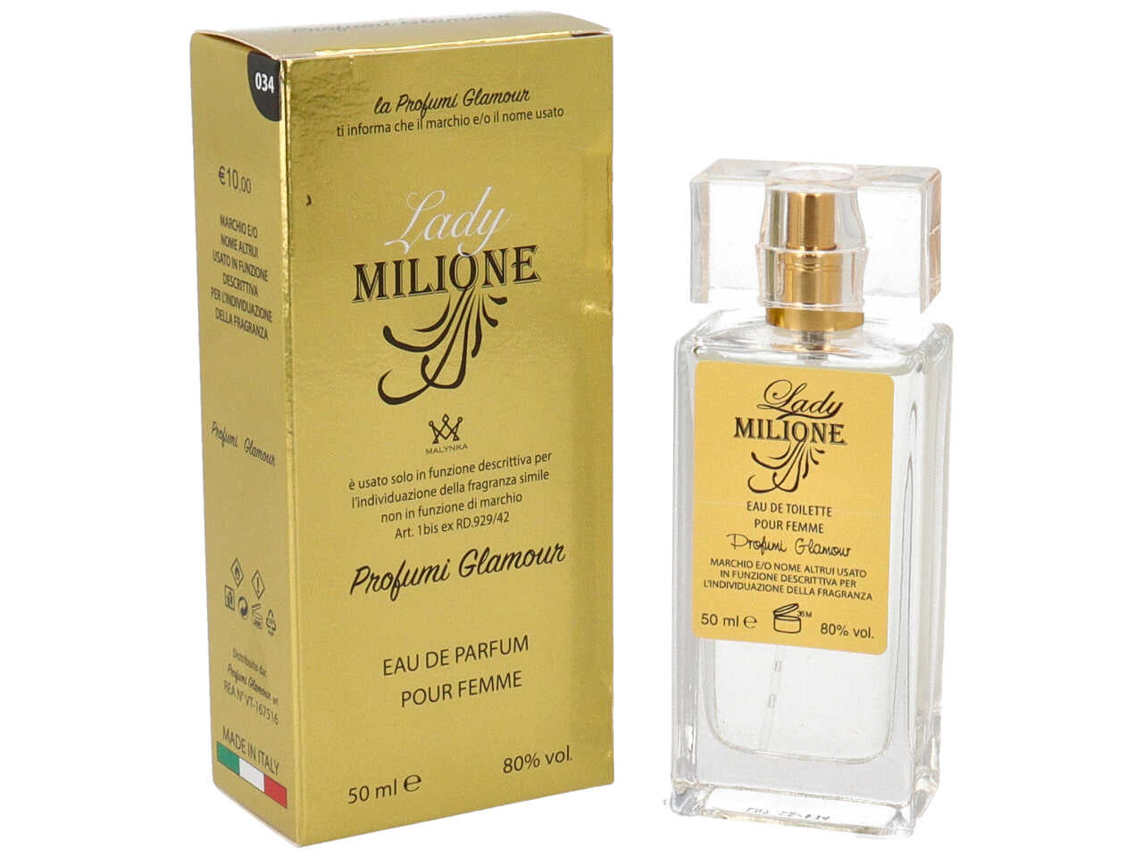 Profumo da donna 50ml lady milione
