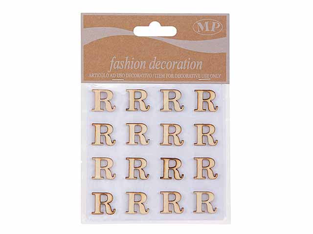 Lettere legno 10mm. 16 pezzi r t067r
