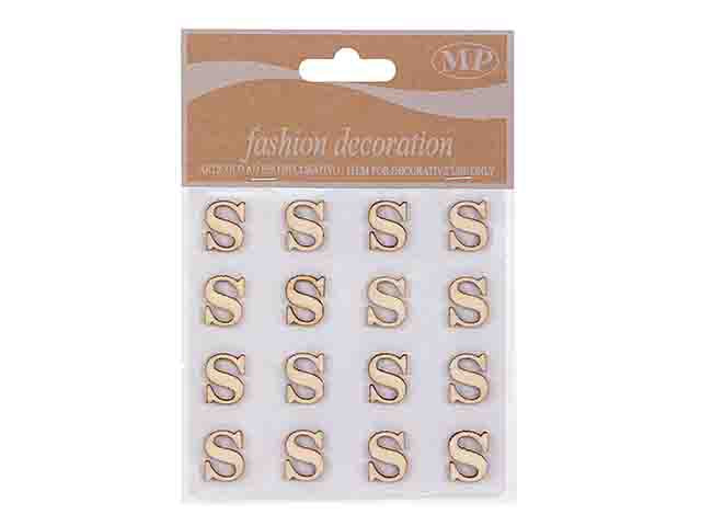 Lettere legno 10mm. 16 pezzi s t067s