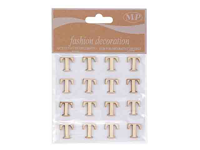 Lettere legno 10mm. 16 pezzi t t067t