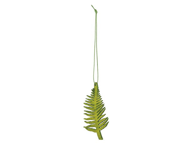 Dec.wood foglia 10cm green 6 pezzi n431