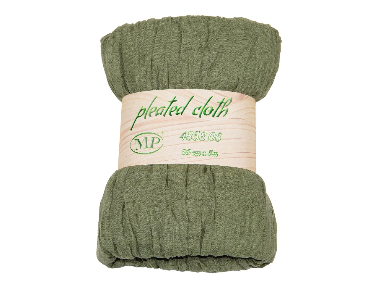 Panno plissettato misura cm90x3mt verde oliva