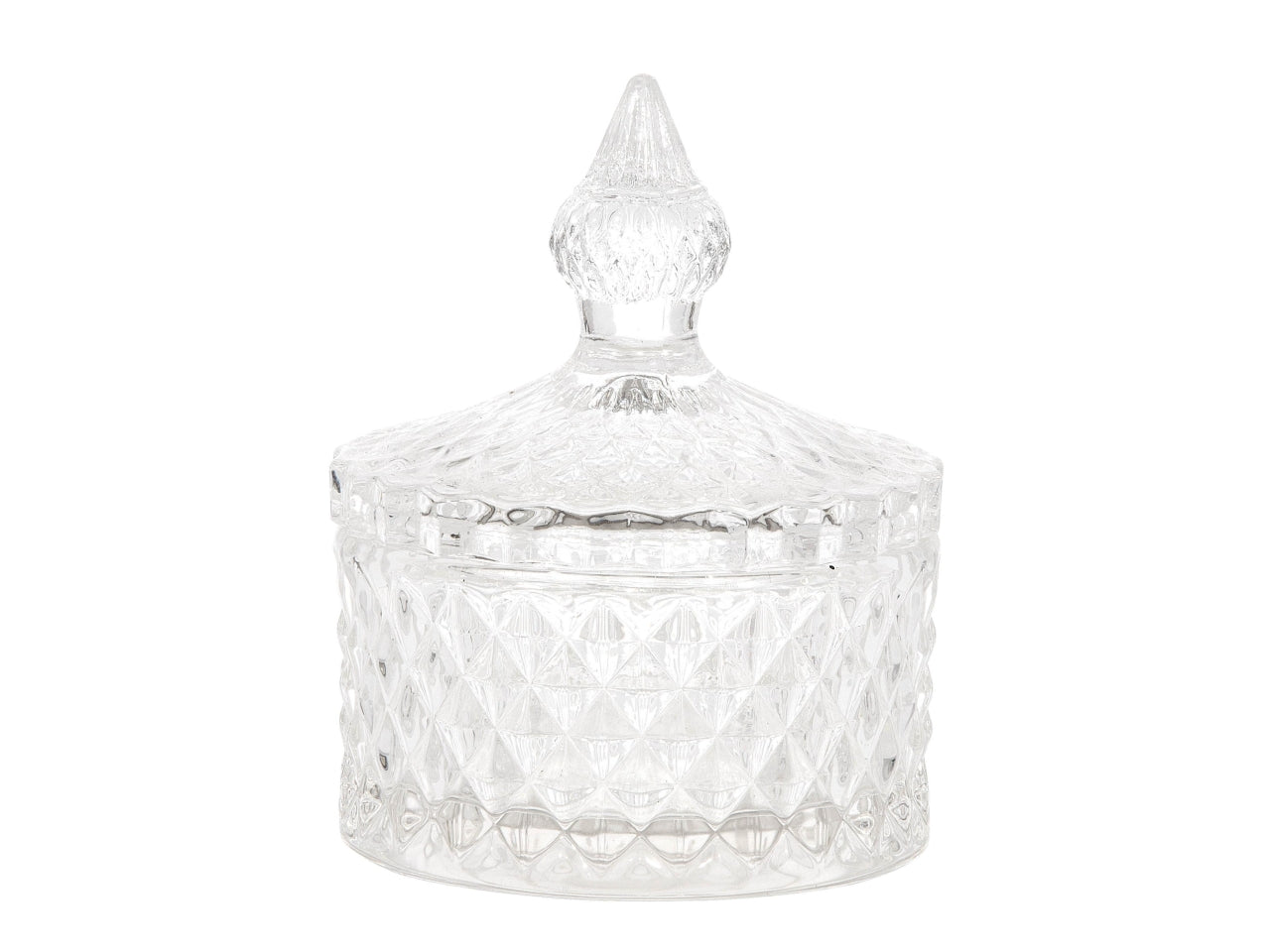 Scatola in cristallo misura d.8xh11cm