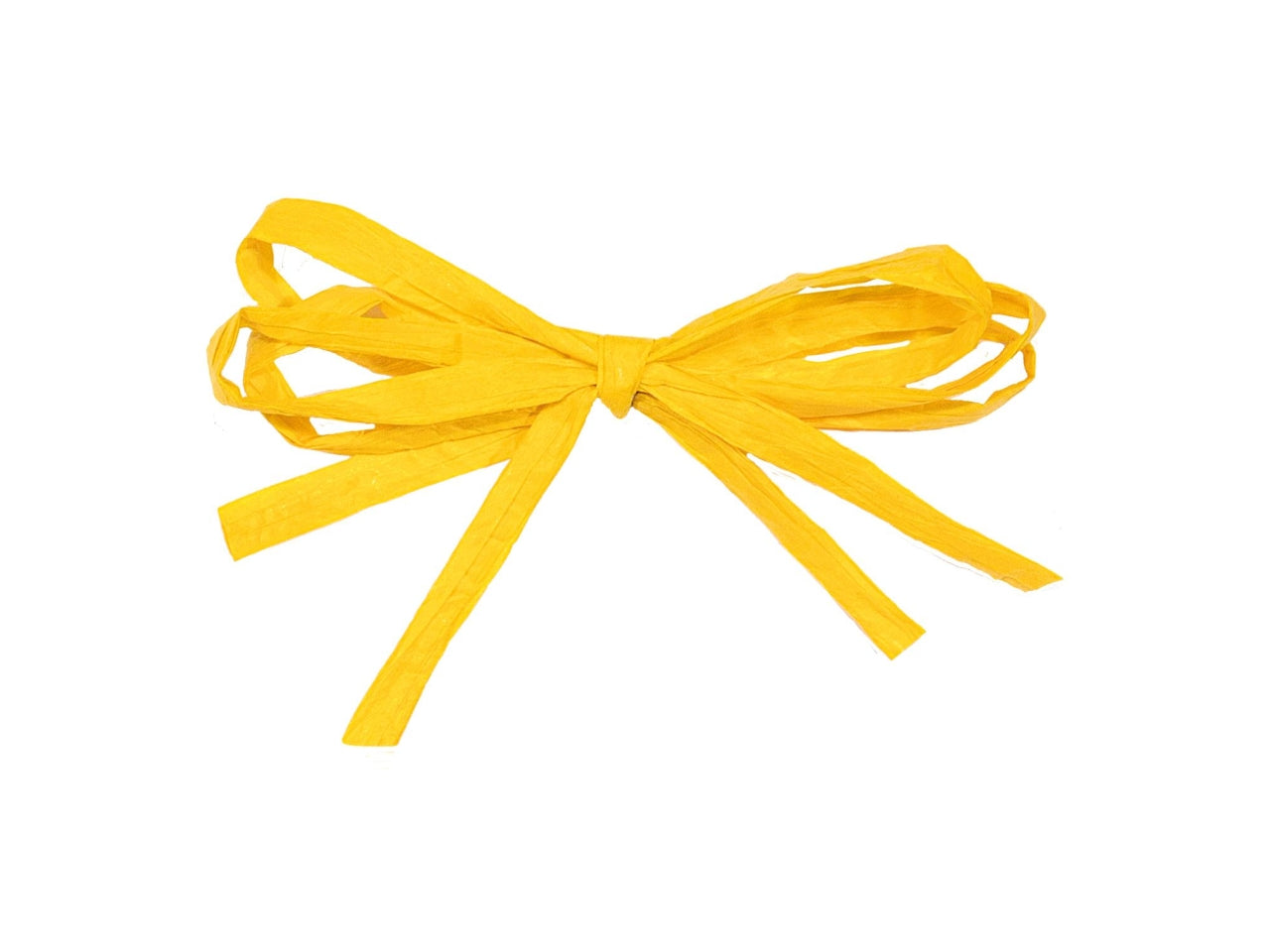 Chiudipacco fiocco in raphia la confezione comprende 40 fiocchi misura 75mm giallo