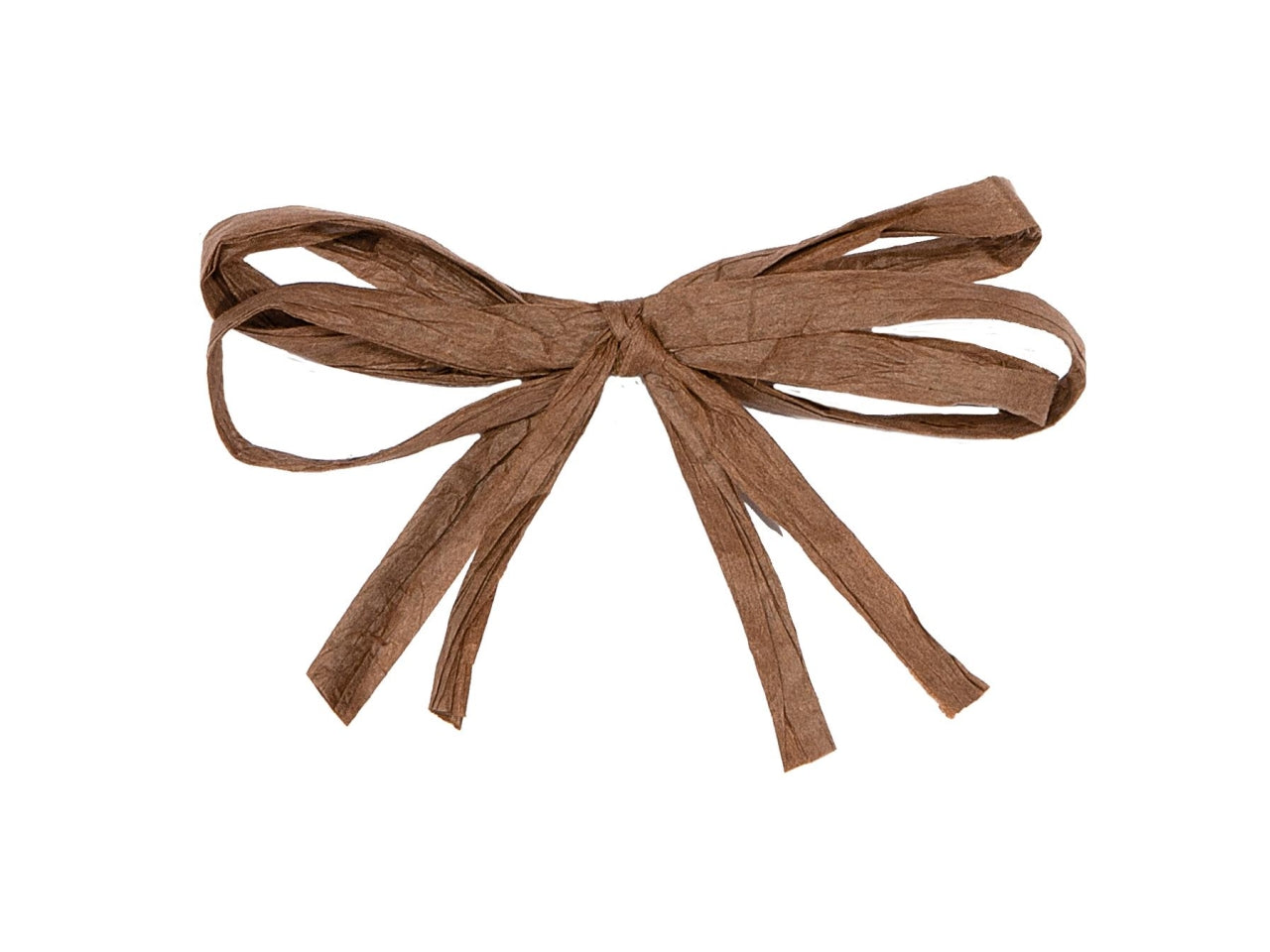 Chiudipacco fiocco in raphia la confezione comprende 40 fiocchi misura 75mm marrone