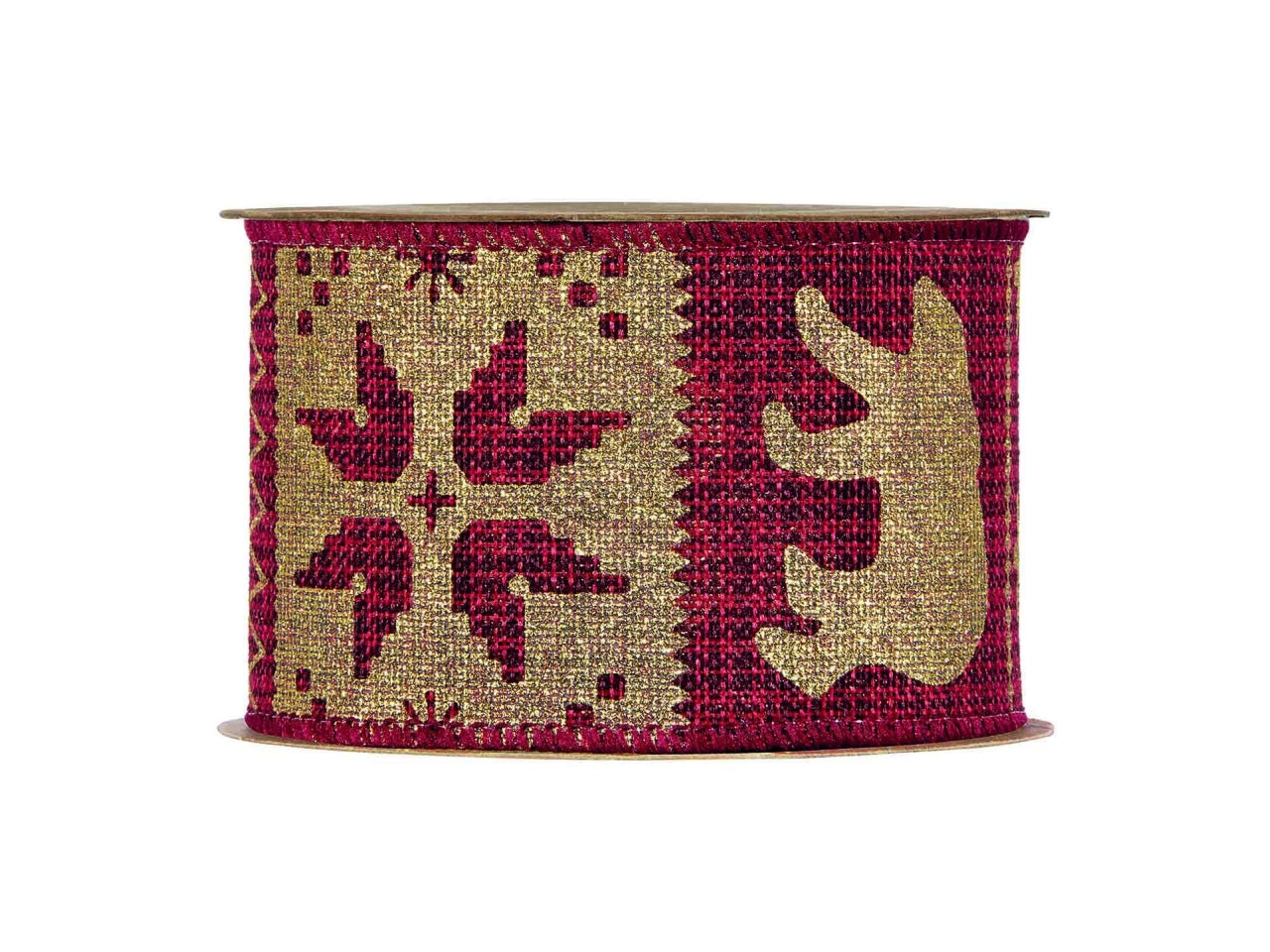 Nastro orso polare con bordo animato 6,3cmx10mt rosso