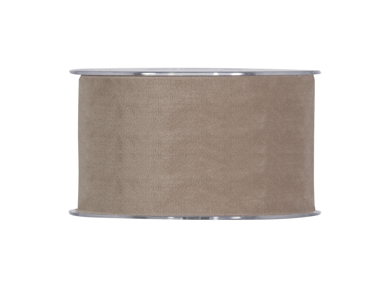 Nastro regalo in velluto doppio color tortora 6,3cm x 7m - Piovaccari