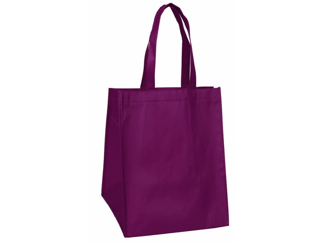 Shopper bag bordeaux in polipropilene con manici a base quadrata 31x31x40cm - Piovaccari