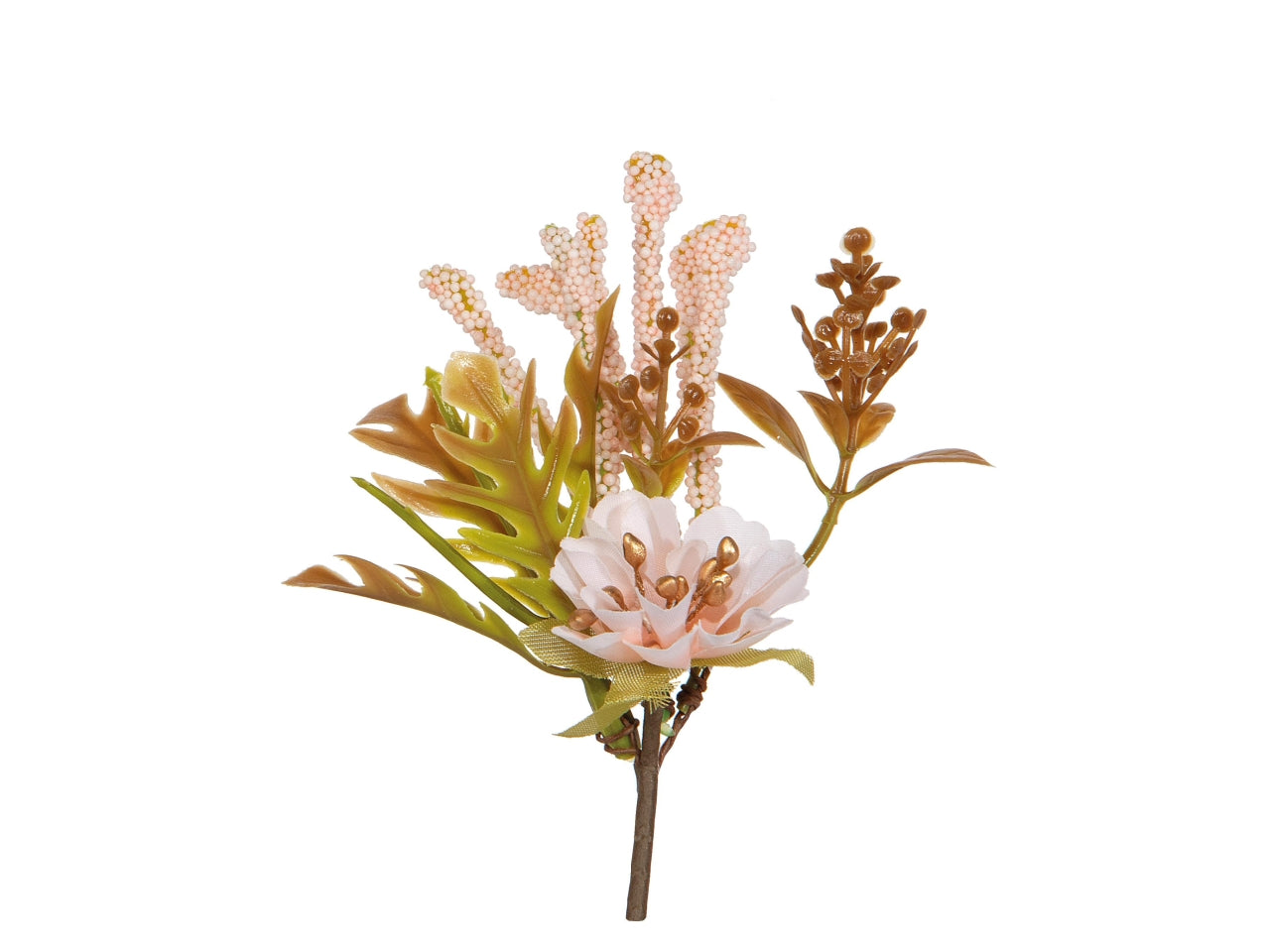 Confezione di 12 mini pick h.10cm di colore rosa antico