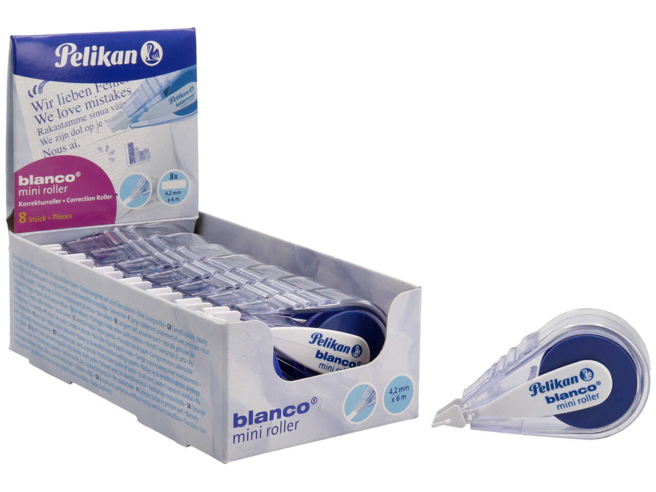 Correttore blanco roller mini confezione 8 pezzi