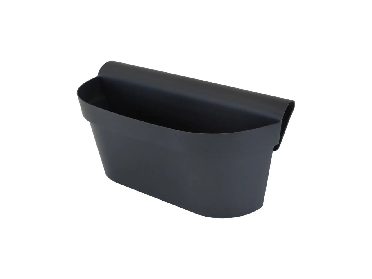 Balconetta rettangolare in plastica per esterno antracite, 50x20x20 cm - Blumax