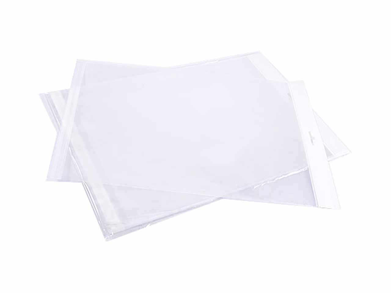 Buste euroforo trasparente neutro misura 9,5x15,5+3+3 - la confezione comprende 50 buste