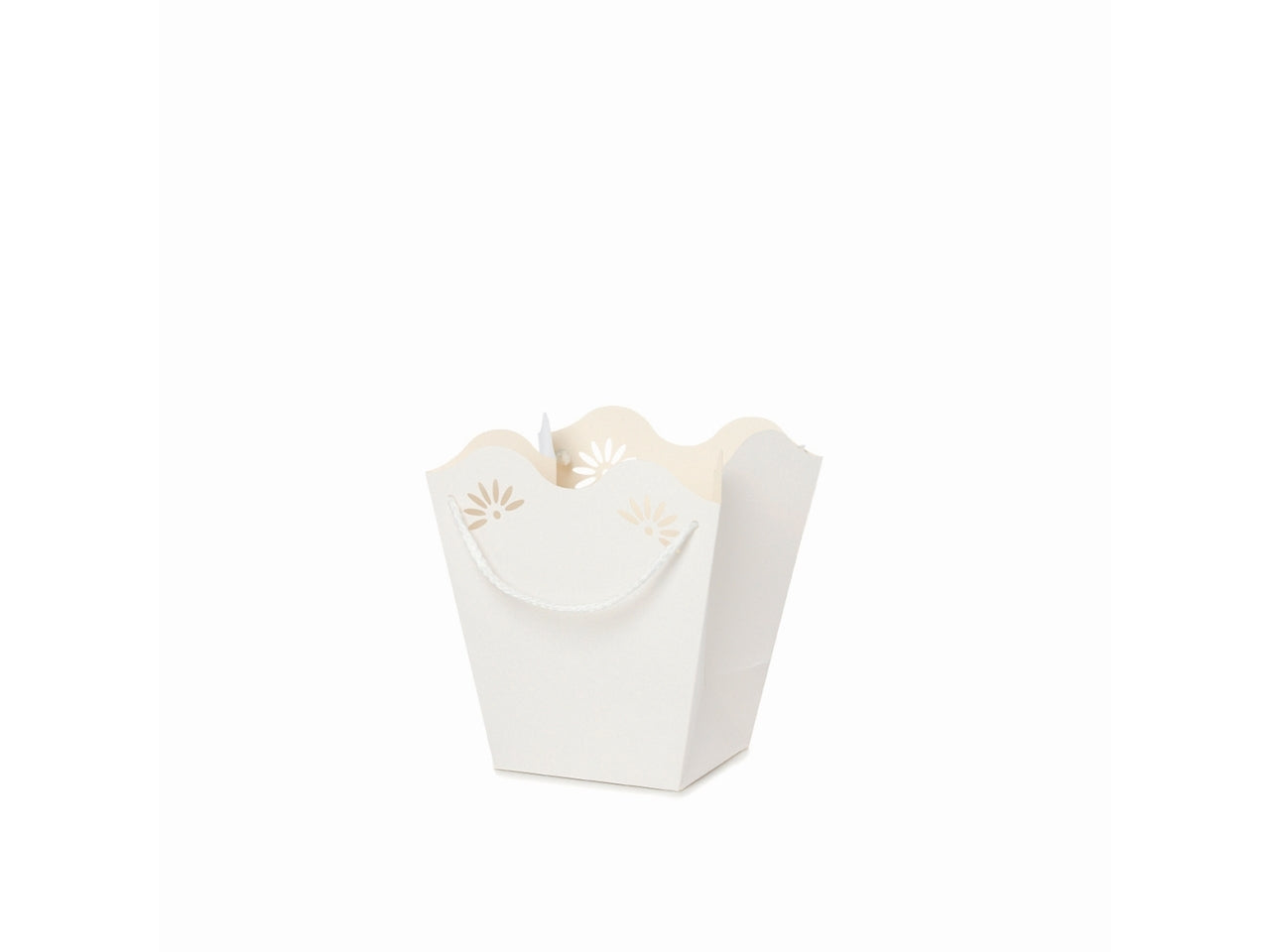 Shopperpot daisy 24x35+15x15cm bianco