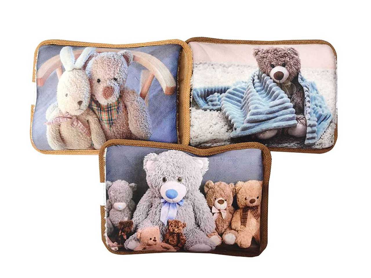 Borsa acqua calda con disegno orsetti in 3 assortimenti