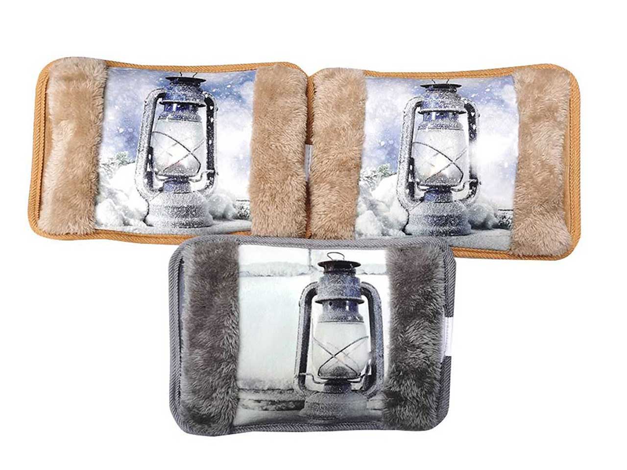 Borsa acqua calda con disegno lanterna in 3 assortimenti