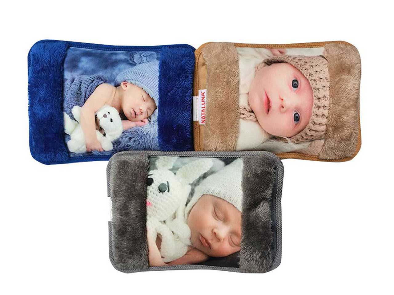 Borsa acqua calda con disegno bambino in 3 assortimenti