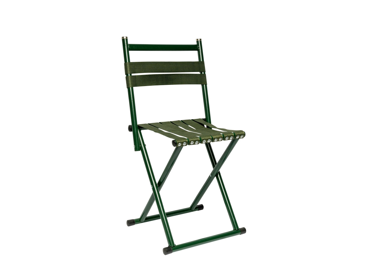 Sedia da campeggio in metallo verde militare pieghevole 68x30x30 cm - Nataluna