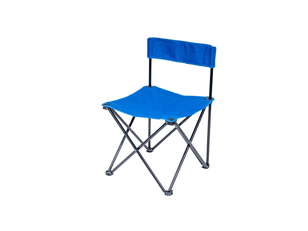 Sedia da campeggio in acciaio, poliestere e pvc blu 45x45x70 cm - Nataluna
