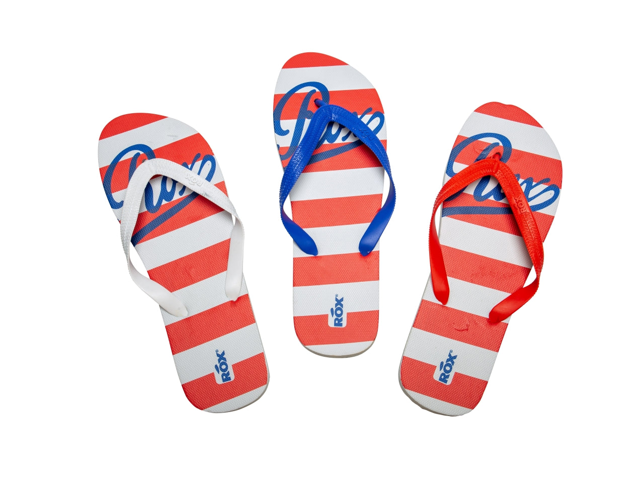Infradito mare uomo in gomma fantasia rigata multicolor taglie 40/45 - Rox $