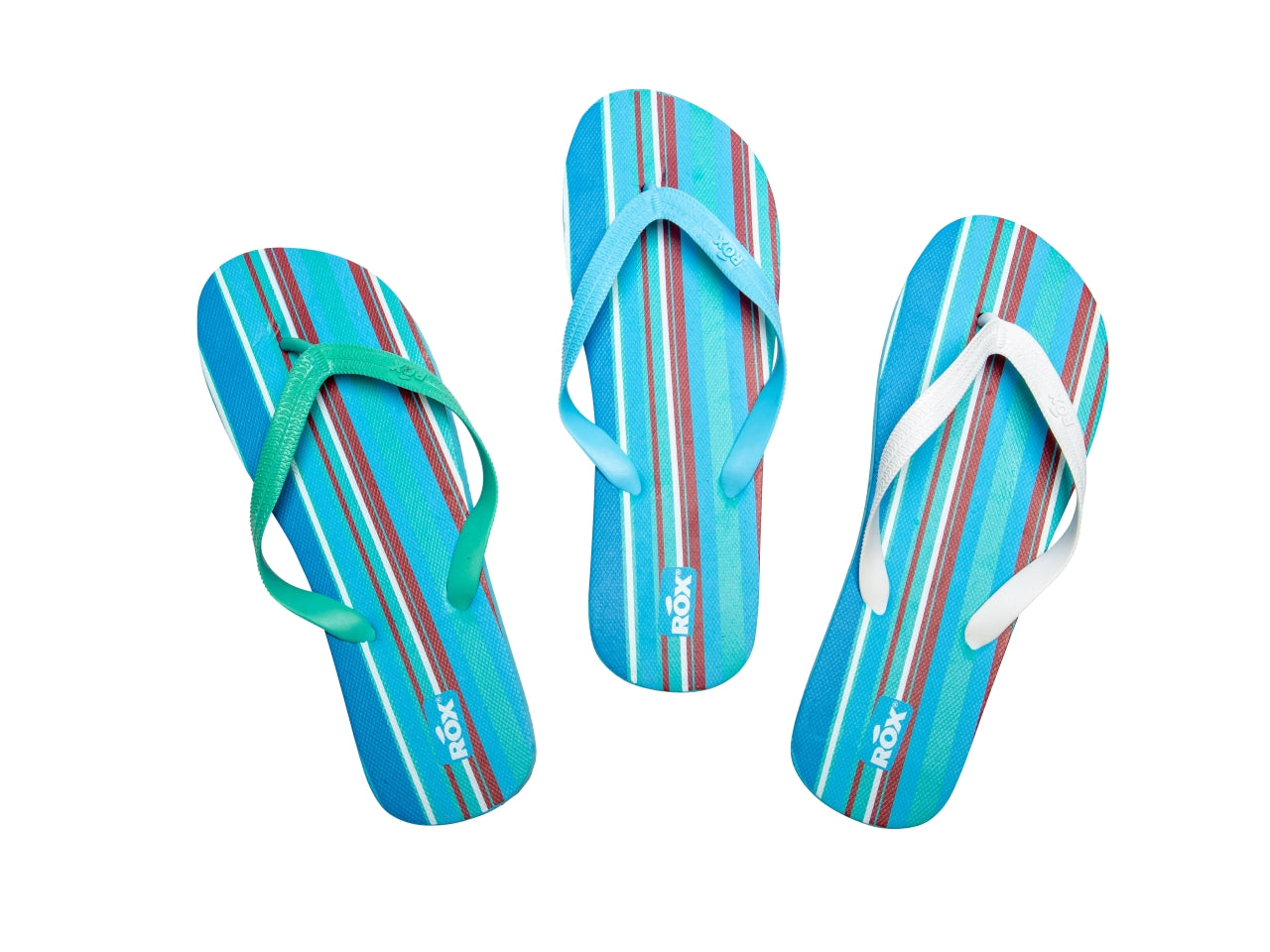 Infradito mare uomo in gomma fantasia rigata multicolor taglie 40/45 - Rox