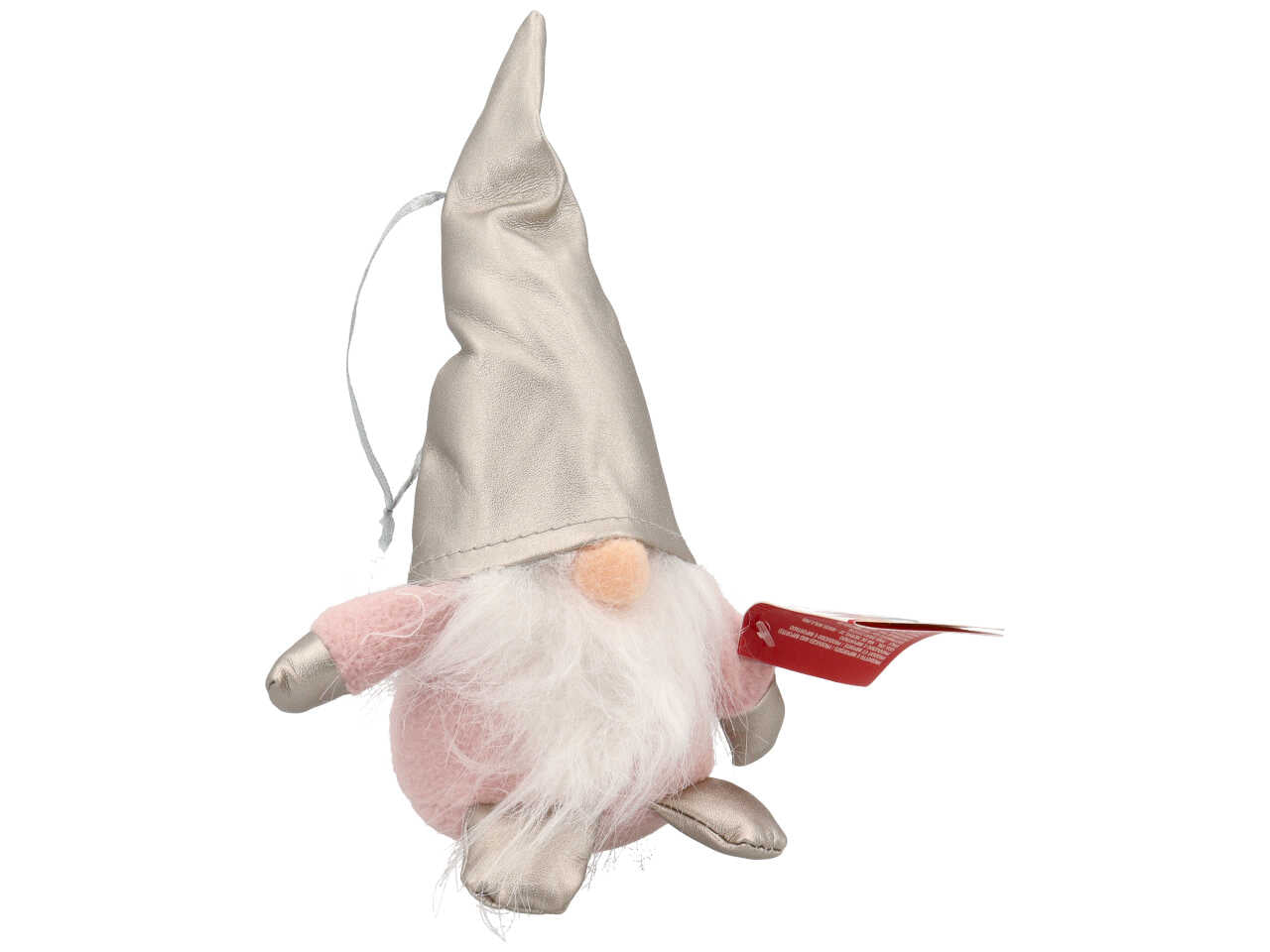 Appendino gnomo d.8x22cm oro/rosso