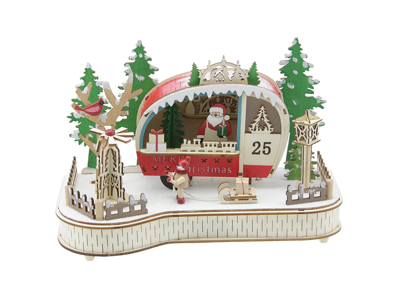 Scenario natalizio con led 28x13x18,5cm